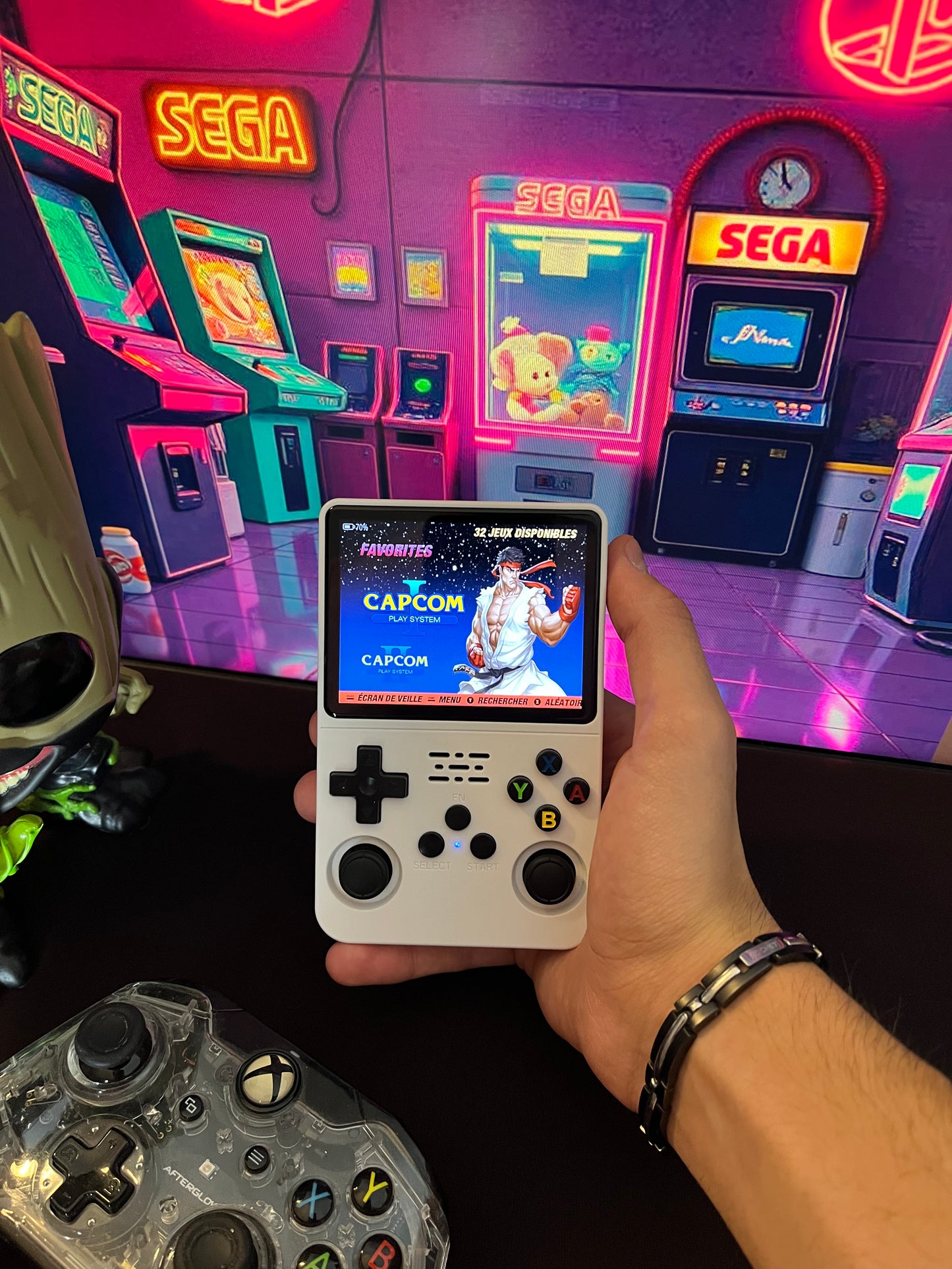 Console rétro portable Arcadise™ R36S - + de 10 000 jeux