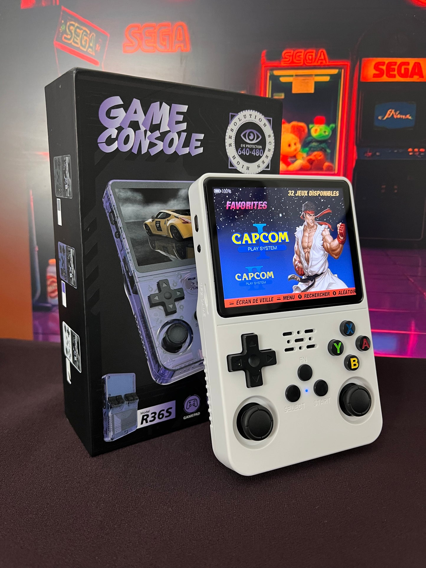 Console rétro portable Arcadise™ R36S - + de 10 000 jeux